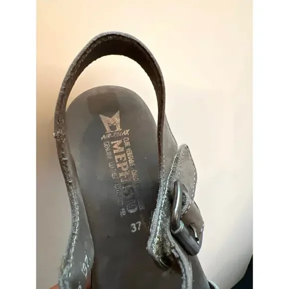 Mephisto women’s leather snake skin print adjustable straps sandals shoes. - Picture 6 of 6